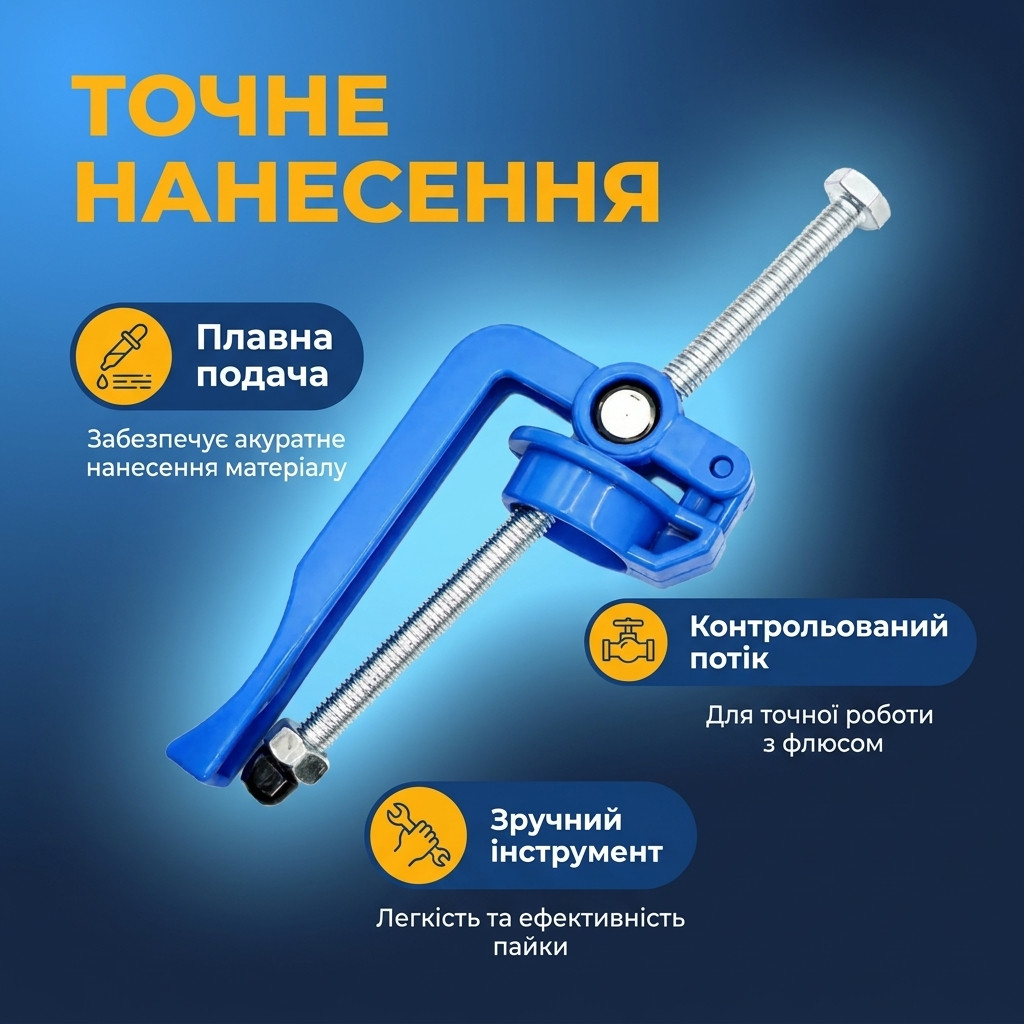 Механізм дозатора паяльної пасти Флюсенко зблизька