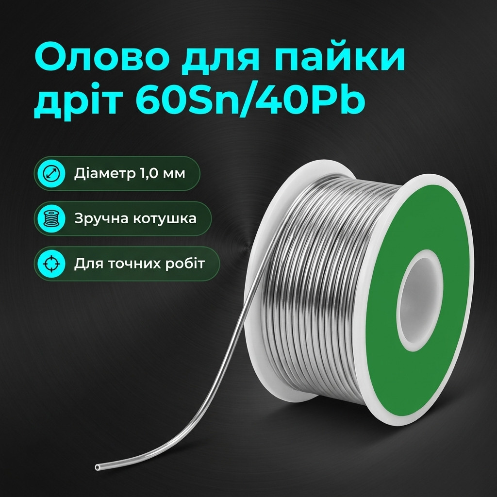 Маркування сплаву 60Sn/40Pb на котушці JJS