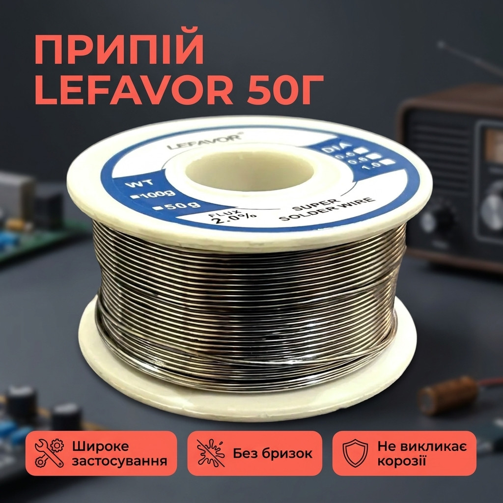 Моток олов'яно-свинцевого дроту Lefavor, знятий згори