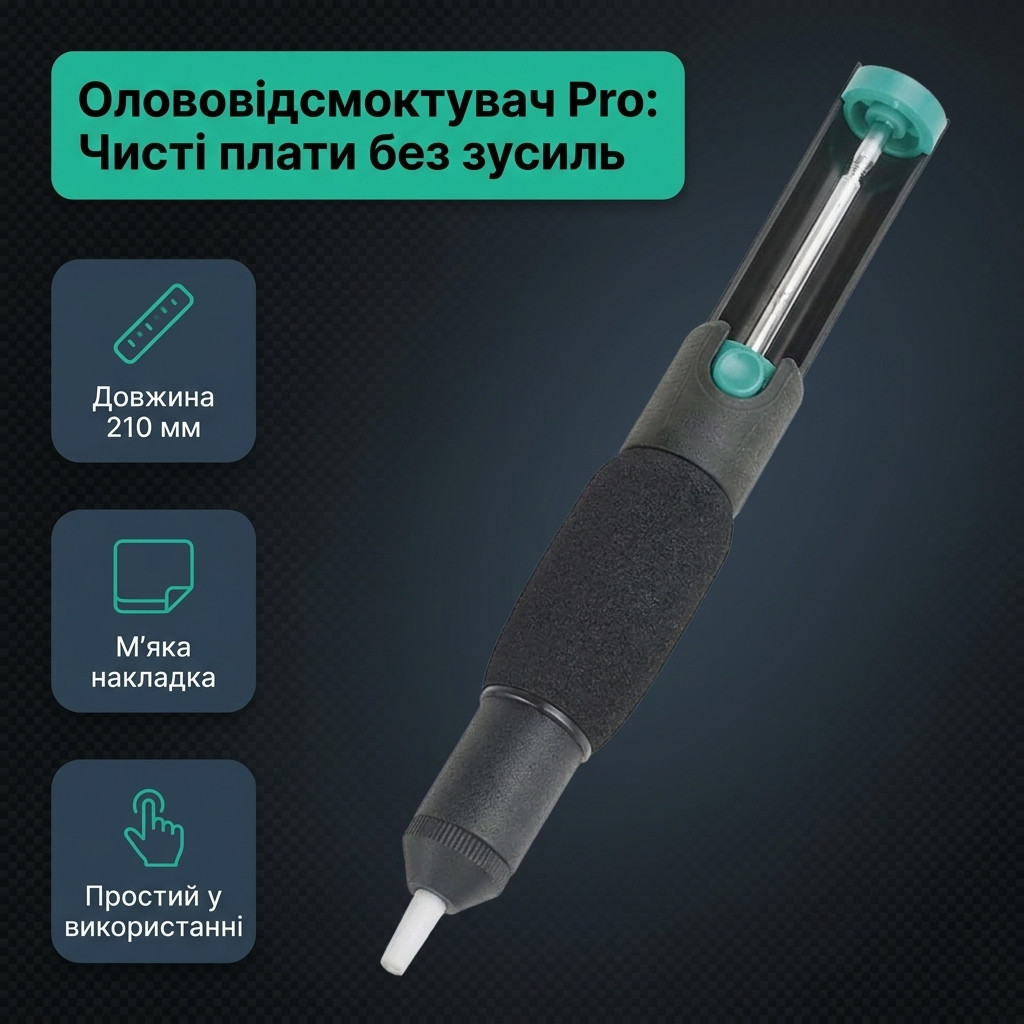 Кінчик олововідсмоктувача, деталь крупним планом