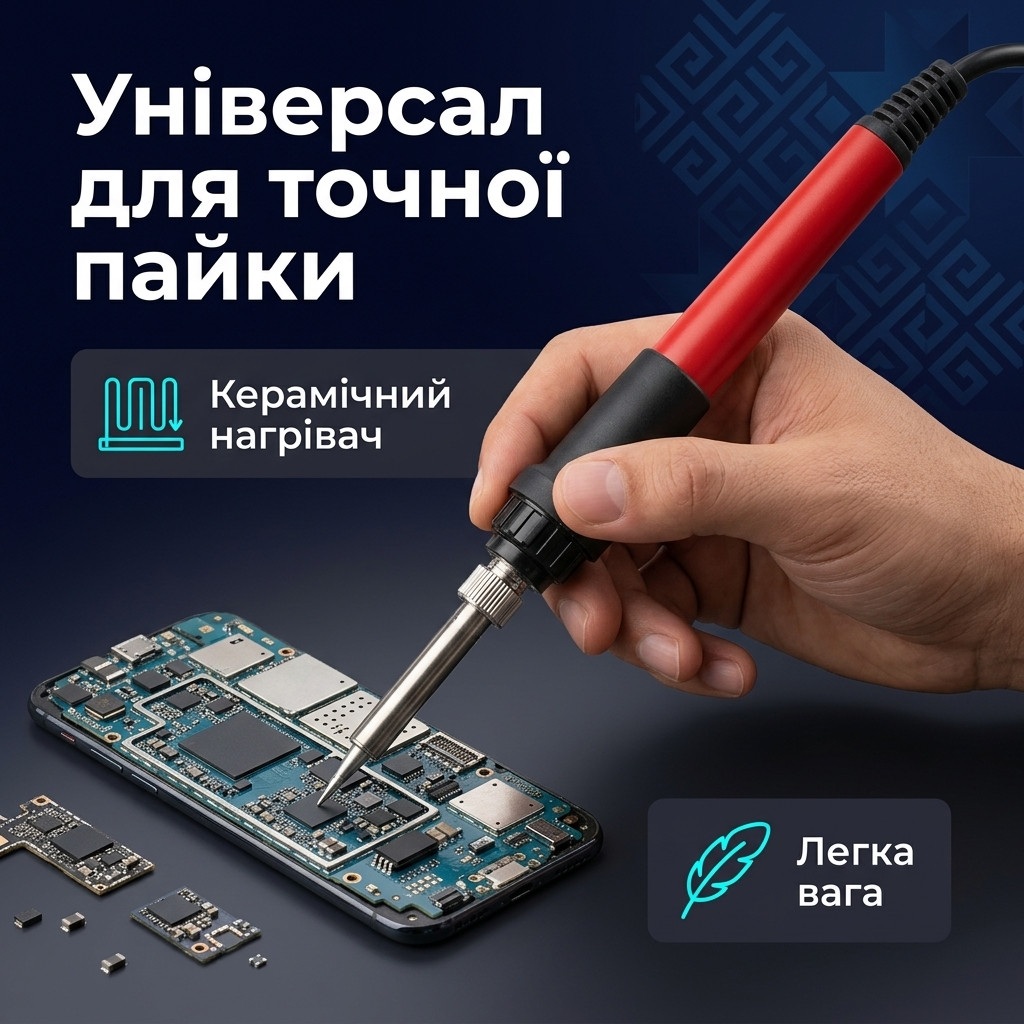Рукоятка паяльника Флюсенко 908S, деталь ергономічної форми